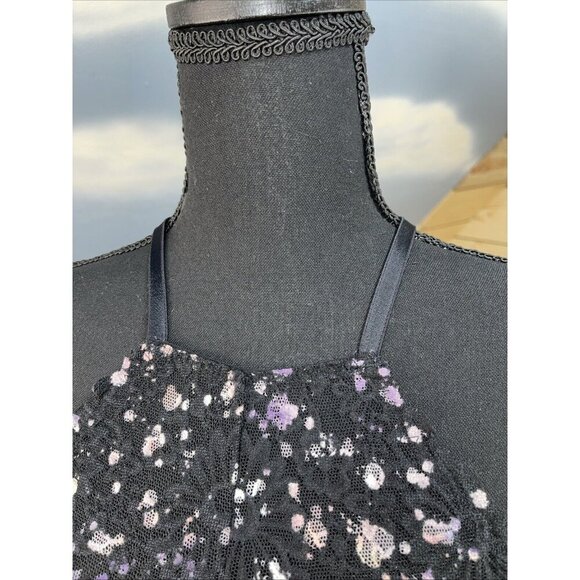 Victoria Secret PINK Bralette Bra Medium Push Up Blue Navy High Neck Halter Lace - Picture 4 of 14